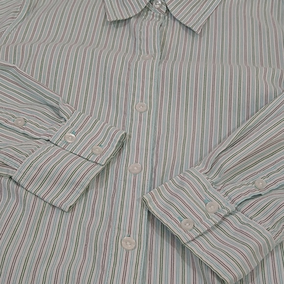 Pin Striped Izod Button Up Long Sleeve Shirt - Picture 5 of 8